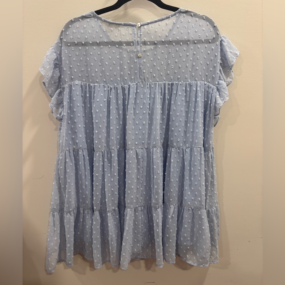 Entro Three Tier Baby Doll Top Swiss Dot - Picture 2 of 3